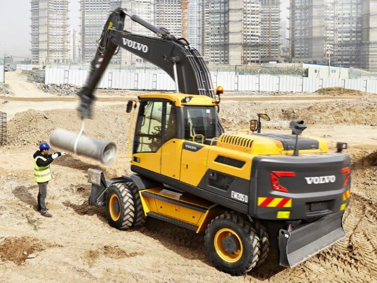 Escavadeira de Rodas Volvo EW205D