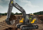 Escavadeira Volvo EC140DL na operação construção civil